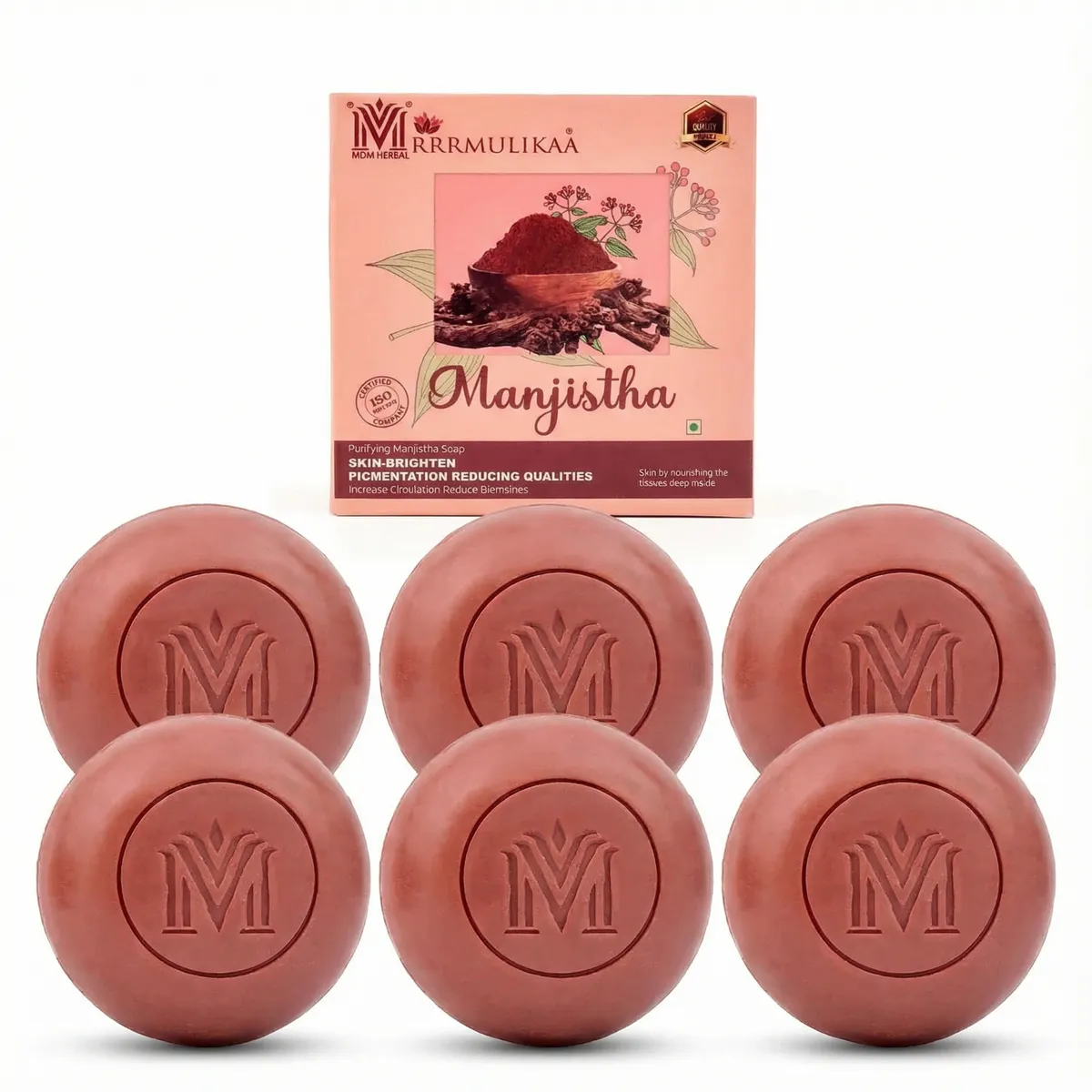 MDM Herbal Manjistha Soap – 100g x 6 Super Saver Pack