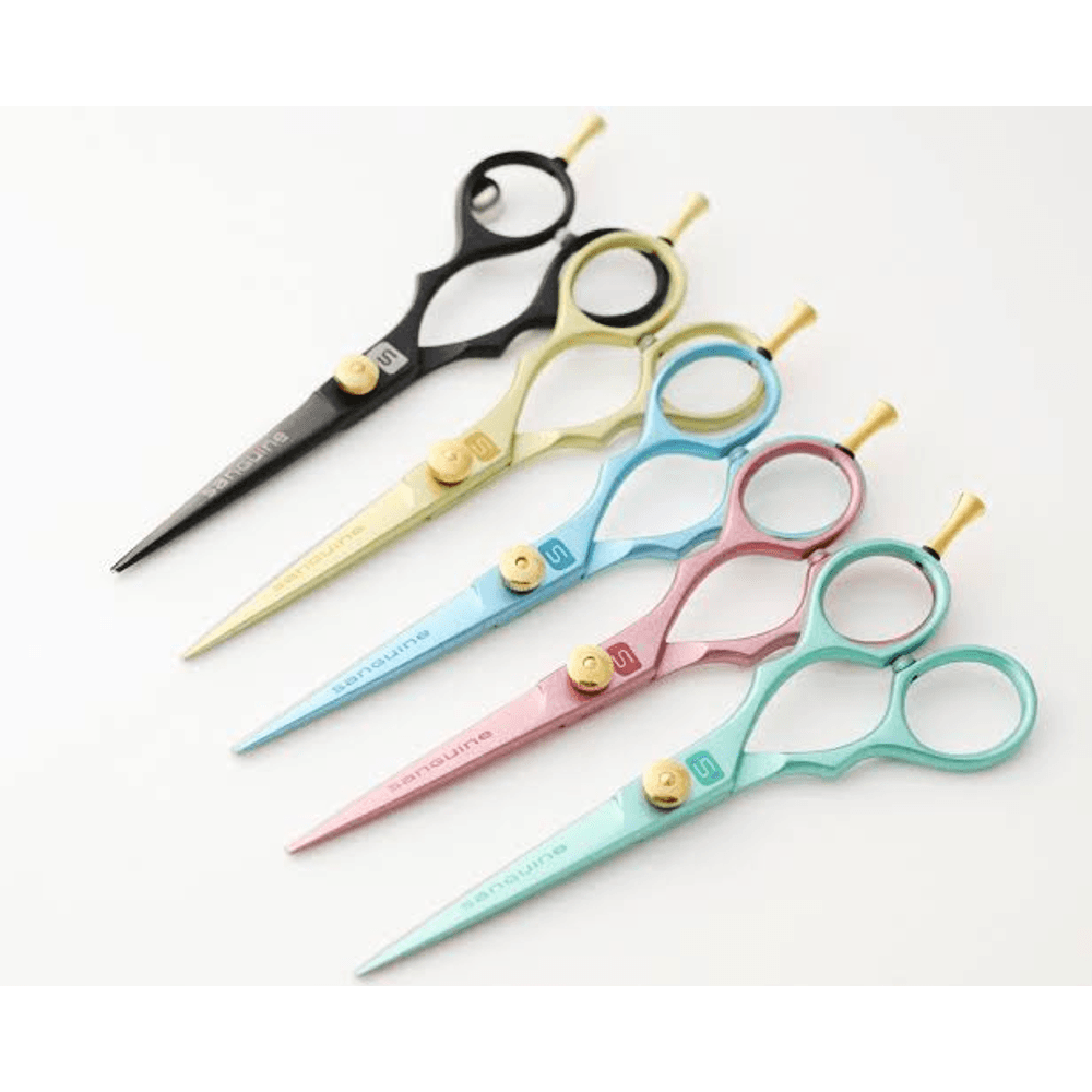 Sanguine Ergonomic Pastel Titanium Barber Shears Series