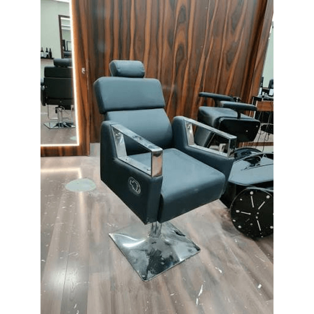 Charcoal Grey Reclining Hydraulic Facial & Barber Chair