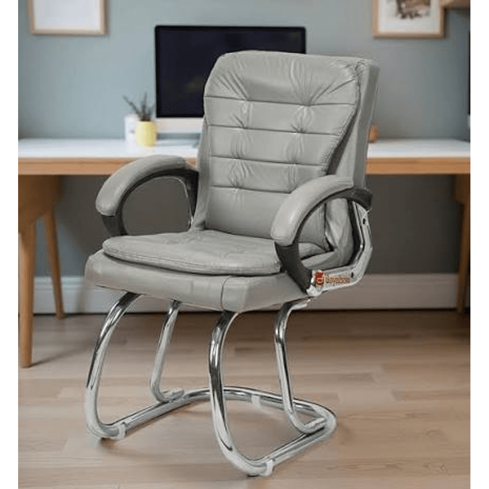 Ergonomic Grey Executive Salon Waiting Lounge Chair